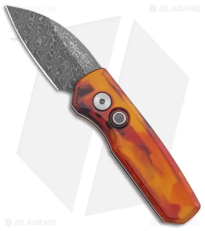 Pro-Tech Runt 5 Wharncliffe Automatic Knife Del Fuego (1.9" Damascus) 1 Pro-Tech Runt 5 Wharncliffe Automatic Knife Del Fuego (1.9" Damascus)
