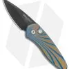 Protech Sprint Custom Automatic Knife Sculpted Ano Titanium (2.1" Black DLC)