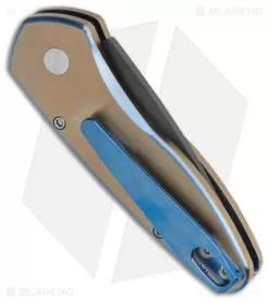 Protech Sprint Custom Automatic Knife Sculpted Ano Titanium (2.1" Black DLC) -Knife Shop Pro Tech Sprint Custom Ti Auto Sculpted Ano DLC BHQ 160352 jr side