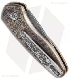 Pro-Tech Sprint Ultimate Custom Automatic Knife Bronze/Pearl (1.95" Damascus) -Knife Shop Pro Tech Sprint Ultimate Custom Auto Bronze Pearl Damascus BHQ 95682 jr side