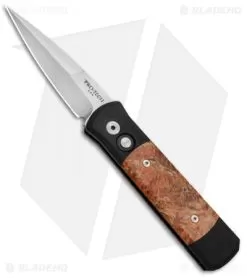 Pro-Tech Godson Automatic Knife Dyed Box Elder Burl (3.15" Satin) 706-DB