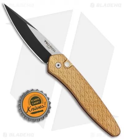 Pro-Tech Newport Custom Automatic Knife Copper Rose (3" Black) 4 Pro-Tech Newport Custom Automatic Knife Copper Rose (3" Black) - Image 4