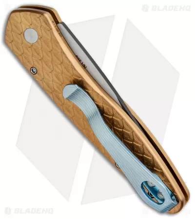 Pro-Tech Newport Custom Automatic Knife Copper Rose (3" Black) 3 Pro-Tech Newport Custom Automatic Knife Copper Rose (3" Black) - Image 3