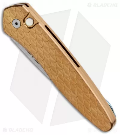 Pro-Tech Newport Custom Automatic Knife Copper Rose (3" Black) 2 Pro-Tech Newport Custom Automatic Knife Copper Rose (3" Black) - Image 2