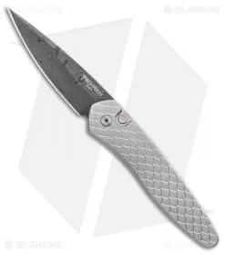Pro-Tech Custom Newport Automatic Knife Feathered Stainless Steel (3" Damascus)