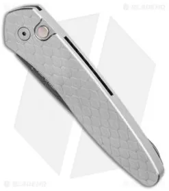 Pro-Tech Custom Newport Automatic Knife Feathered Stainless Steel (3" Damascus) -Knife Shop Protech Newport Feather Damascus BHQ 85767 er spine