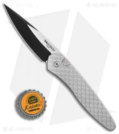 Pro-Tech Custom Newport Automatic Knife Feathered Stainless Steel (3" Two-Tone) 7 Pro-Tech Custom Newport Automatic Knife Feathered Stainless Steel (3" Two-Tone) -Knife Shop Protech Newport Feather two tone BHQ 85766 er bottlecap