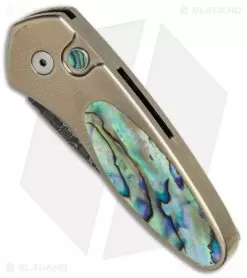 Pro-Tech Sprint Custom Automatic Knife Paua Abalone/Bronze Ti (1.95" Spirograph) 6 Pro-Tech Sprint Custom Automatic Knife Paua Abalone/Bronze Ti (1.95" Spirograph) -Knife Shop Protech Sprint Custom Ti Abalone Damascus BHQ 80697 er spine