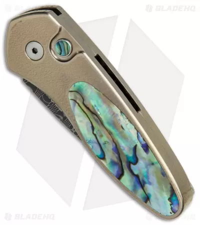 Pro-Tech Sprint Custom Automatic Knife Paua Abalone/Bronze Ti (1.95" Spirograph) 3 Pro-Tech Sprint Custom Automatic Knife Paua Abalone/Bronze Ti (1.95" Spirograph) - Image 3
