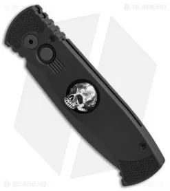 Pro-Tech TR-2 L.E. Tactical Response Auto Knife Johnny 10 Rings Skull (3" Black) -Knife Shop Protech TR 2 LE tactical response johnny 10 rings skull black BHQ 74860 er spine