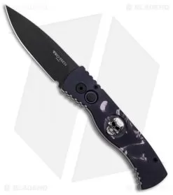 Pro-Tech Custom TR-2 Skull Surprise Knife PK Print Ano #1 (3" Black)