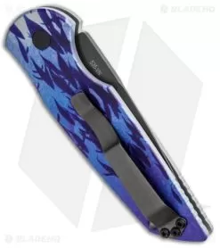 Pro-Tech TR-3 Automatic Knife Custom PK Anodized "Fish" Print (3.5" Black) 7 Pro-Tech TR-3 Automatic Knife Custom PK Anodized "Fish" Print (3.5" Black) -Knife Shop Protech TR 3 Auto PK Anodized Name Black PK 2 BHQ 94359 jr side