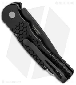 Pro-Tech TR-5 Tactical Response Automatic Black Fish Scale (3.25" Black) X1 -Knife Shop Protech TR 5 Tactical Response Auto Black Fish Scale Black TR5 X1 BHQ 82880 jr side