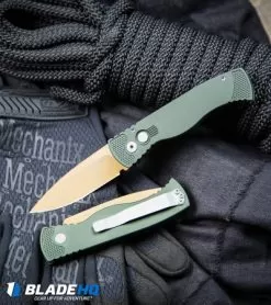 Pro-Tech Tactical Response 2 Automatic Knife Desert Warrior (3" Copper) TR-2DW -Knife Shop Protech Tactical Response 2 Automatic Knife Desert Warrior Copper TR 2DW BHQ87298 kp black gloves black rope web