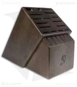 Shun 22-Slot Walnut Satin Kitchen Knife Block