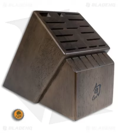 Shun 22-Slot Walnut Satin Kitchen Knife Block 2 Shun 22-Slot Walnut Satin Kitchen Knife Block - Image 2