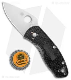 Spyderco Ambitious Lightweight Knife Black FRN (2.25" Satin) C148PBK -Knife Shop Spyderco Ambitious Lightweight LL black Satin C148PBK BHQ 145702 jr bottlecap