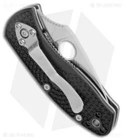 Spyderco Ambitious Lightweight Knife Black FRN (2.25" Satin) C148PBK -Knife Shop Spyderco Ambitious Lightweight LL black Satin C148PBK BHQ 145702 jr side
