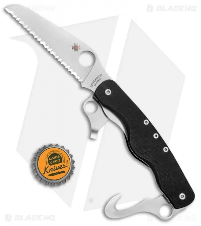 Spyderco ClipiTool Rescue Multi-Tool Knife Black G-10 (3.5" Satin Serr) C209GS 4 Spyderco ClipiTool Rescue Multi-Tool Knife Black G-10 (3.5" Satin Serr) C209GS - Image 4