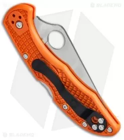 Spyderco Delica 4 Knife Flat Ground Orange FRN (2.88" Satin) C11FPOR 7 Spyderco Delica 4 Knife Flat Ground Orange FRN (2.88" Satin) C11FPOR -Knife Shop Spyderco Delica 4 Ground Orange FRN Satin C11FPOR BHQ 10397 jr side