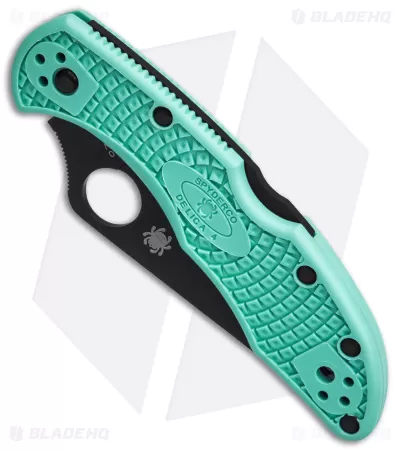 Spyderco S30V Delica 4 Lightweight Lockback Knife Tantalizing Teal (2.88" BLK) 2 Spyderco S30V Delica 4 Lightweight Lockback Knife Tantalizing Teal (2.88" BLK) - Image 2