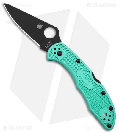 Spyderco S30V Delica 4 Lightweight Lockback Knife Tantalizing Teal (2.88" BLK) 1 Spyderco S30V Delica 4 Lightweight Lockback Knife Tantalizing Teal (2.88" BLK)