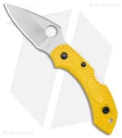 Spyderco Dragonfly 2 Salt Lockback Knife Yellow FRN (2.25" Satin H2) C28PYL2