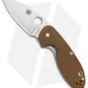 Spyderco Efficient Liner Lock Knife Brown G-10 (3" Satin) C216GPBN
