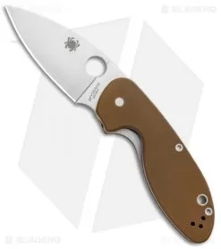 Spyderco Efficient Liner Lock Knife Brown G-10 (3" Satin) C216GPBN