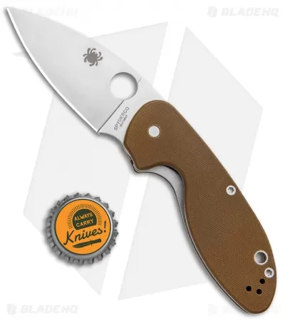 Spyderco Efficient Liner Lock Knife Brown G-10 (3" Satin) C216GPBN 4 Spyderco Efficient Liner Lock Knife Brown G-10 (3" Satin) C216GPBN - Image 4