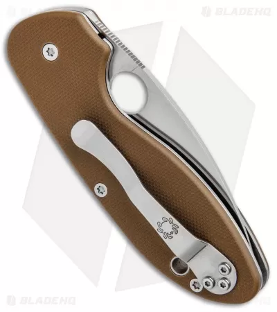 Spyderco Efficient Liner Lock Knife Brown G-10 (3" Satin) C216GPBN 3 Spyderco Efficient Liner Lock Knife Brown G-10 (3" Satin) C216GPBN - Image 3
