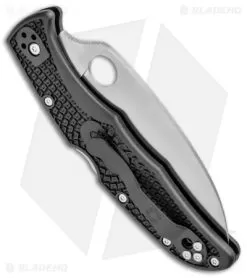 Spyderco Endura 4 Wharncliffe Back Lock Knife Black FRN (3.75" Satin) 7 Spyderco Endura 4 Wharncliffe Back Lock Knife Black FRN (3.75" Satin) -Knife Shop Spyderco Endura 4 Wharncliffe BL Black FRN Satin C10FPWCBK BHQ 93618 jr side