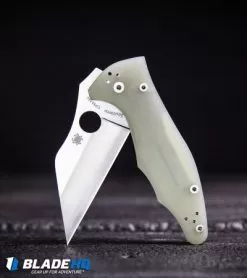 Spyderco M4 Yojimbo 2 Knife Natural G-10 (3.125" Satin) C85GM4P2 -Knife Shop Spyderco M4 Yojimbo 2 Knife Natural G 10 Satin C85GM4P2 BHQ77839 kp burnt wood standing up web