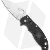 Spyderco Manix 2 Knife Black 86mm (3.37" Satin CTS-BD1N) C101PBK2