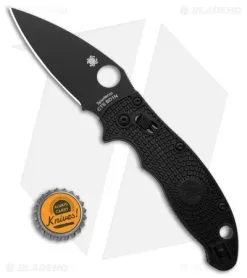 Spyderco Manix 2 Lightweight Knife Black FRCP (3.37" Black CTS-BD1N) C101PBBK2 -Knife Shop Spyderco Manix 2 Lightweight KNife Black FRCP 3in Black BHQ 30199 td size