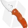 Spyderco Native 5 Lightweight Lockback Knife Orange FRN (3" Satin REX 45)