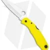 Spyderco Pacific Salt H-1 Knife C91SYL Yellow FRN (3.81" Satin Serr)