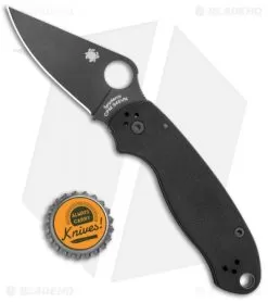 Spyderco Para 3 Compression Lock Knife Black G-10 (3" Black) C223GPBK -Knife Shop Spyderco Para 3 Compression Lock Black G 10 Black C223GPBK BHQ 67321 jr bottlecap 2