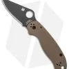 Spyderco Para 3 Compression Lock Knife Brown G-10 (3" Black) C223GPBNBK