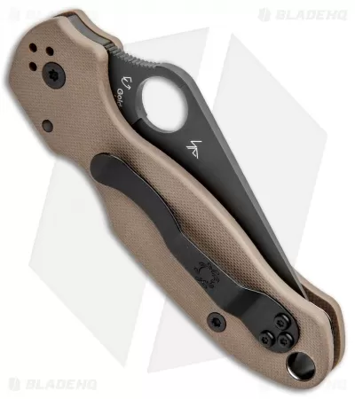 Spyderco Para 3 Compression Lock Knife Brown G-10 (3" Black) C223GPBNBK 3 Spyderco Para 3 Compression Lock Knife Brown G-10 (3" Black) C223GPBNBK - Image 3