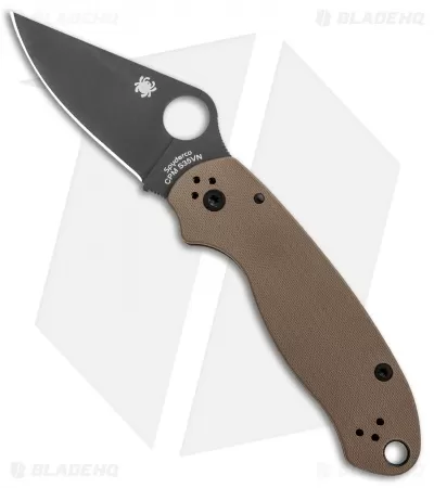 Spyderco Para 3 Compression Lock Knife Brown G-10 (3" Black) C223GPBNBK 1 Spyderco Para 3 Compression Lock Knife Brown G-10 (3" Black) C223GPBNBK
