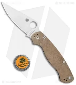 Spyderco Paramilitary 2 Knife Brown Micarta (3.4" Cru-Wear) C81MPCW2 -Knife Shop Spyderco Paramilitary 2 Brown Micarta Cru Wear C81MPCW2 BHQ 121028 jr bottlecap