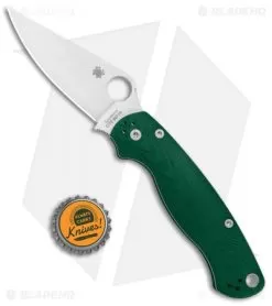 Spyderco Paramilitary 2 Compression Lock Knife Green Aluminum (3.4" Satin) BHQ -Knife Shop Spyderco Paramilitary 2 Green Aluminum Satin C81ALPGR2 BHQ 137718 jr bottlecap