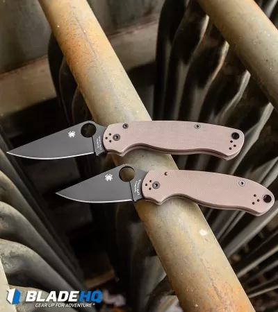 Spyderco Para 3 Compression Lock Knife Brown G-10 (3" Black) C223GPBNBK 6 Spyderco Para 3 Compression Lock Knife Brown G-10 (3" Black) C223GPBNBK - Image 6