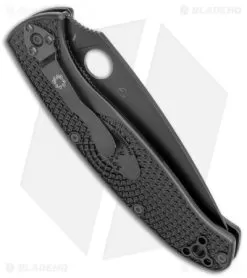 Spyderco Resilience Lightweight Liner Lock Knife Blackout (4.3" Black) C142PBBK -Knife Shop Spyderco Resilience Lightweight LL Black FRN Black C142PBK BHQ 125851 jr side