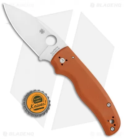 Spyderco Shaman Compression Lock Knife Orange G-10 (3.6" Satin REX 45) Sprint 4 Spyderco Shaman Compression Lock Knife Orange G-10 (3.6" Satin REX 45) Sprint - Image 4