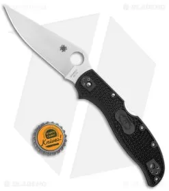 Spyderco Stretch 2 XL Lockback Knife Black FRN (4" Satin) C258PBK -Knife Shop Spyderco Stretch 2 XL LB Black FRN Satin C258PBK BHQ 139720 jr bottlecap
