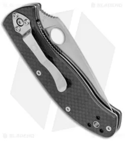 Spyderco Tenacious Folding Knife Carbon Fiber/G-10 (3.375" Satin) C122CFP 6 Spyderco Tenacious Folding Knife Carbon Fiber/G-10 (3.375" Satin) C122CFP -Knife Shop Spyderco Tenacious CF G 10 Satin SC122CFP BHQ 76659 jr side