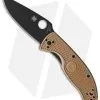 Spyderco Tenacious Lightweight Folding Knife Tan FRN (3.4" Black)