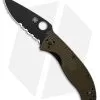 Spyderco Tenacious Lightweight Folding Knife OD Green FRN (3.4" Black Serr)